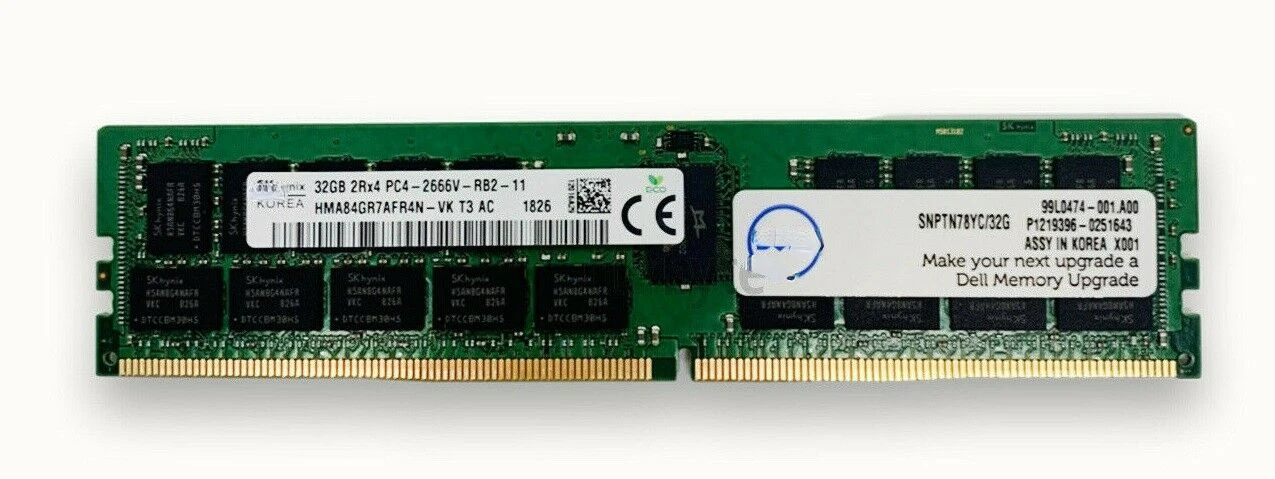 

RAM for DELL server memory T640 T440 R940 R740 R540 32G 2666 2667 ECC REG