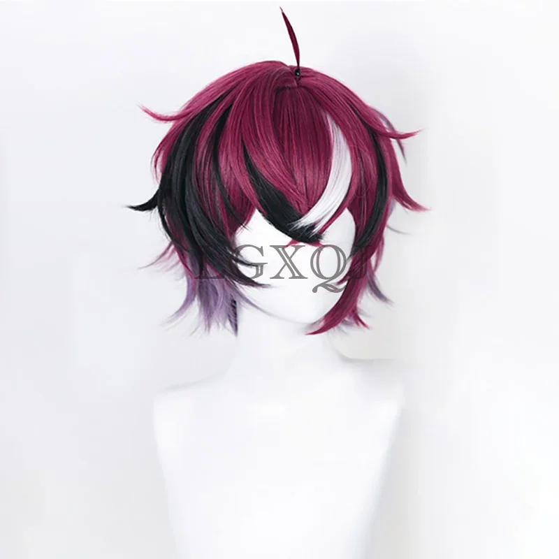 Vtuber Doppio Dropscythe Косплей Парик Nijisanjien EN7 XSOLEIL Парики 35 см Термостойкие волосы для