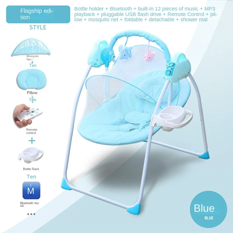 

Smart Electric Rocking Chair Rocking Bed Cradle Crib Rocking Chair Sleeping Basket Coaxing Sleep Coax Baby New Large Space Crib