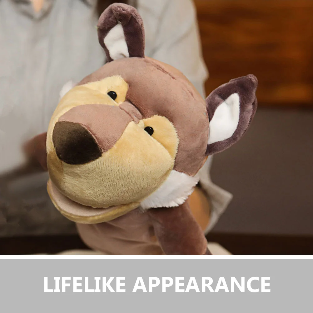 Плюшевые головоломки с изображением волка и животных куклы-пазлы для малышей 1-3