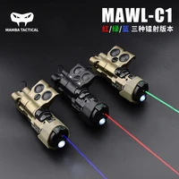 wadsn cnc mawl c1 metal red green blue laser ir night vision light for tactical hunting airsoft visible aiming laser with ec2
