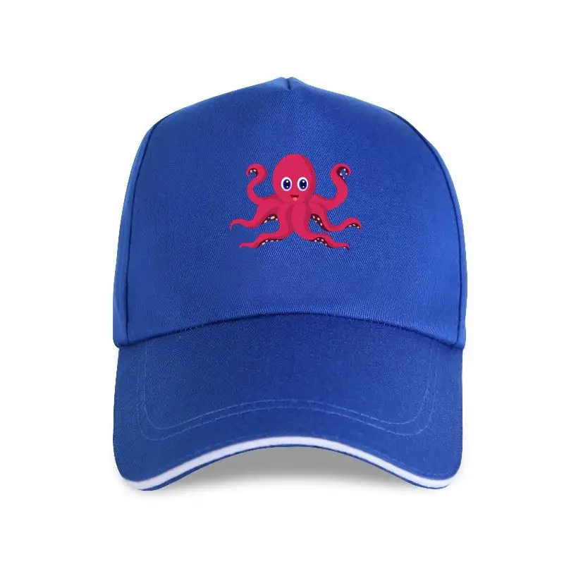 

new cap hat Print Customized Octopus Red Comic, Gift Idea Baseball Cap Humorous Letters Crew Neck Clothes Comics Men Top