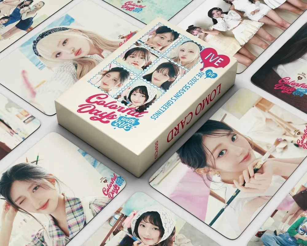 55 шт./компл. Kpop IVE ломо-карты 2025 СЕЗОНЫ ОТЛИЧКИ Wonyoung красочные дни