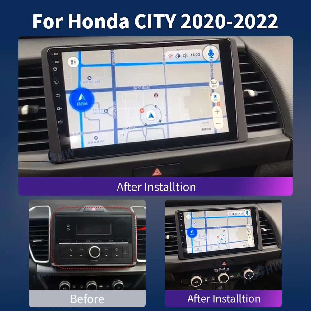 Фото Автомагнитола Android 16 Carplay Auto для Honda CITY 2020 2021 2022, мультимедийный видеоплеер, навигация GPS, 4G, DSP №2
