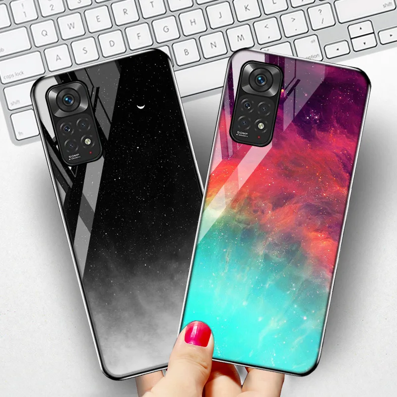 

Tempered Glass Case For Xiaomi Redmi Note 11 Funda Redmi Note 10 Pro 9 8 7 12 9s 10s 11s Redmi 9 10 9C NFC 9A Back Covers Bumper