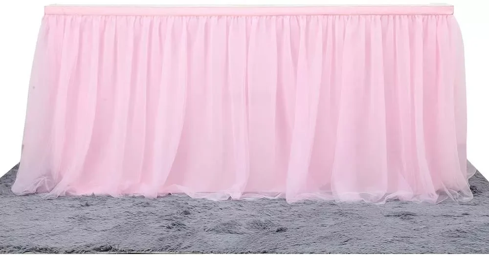 

1 шт., Тюлевая скатерть-юбка на стол