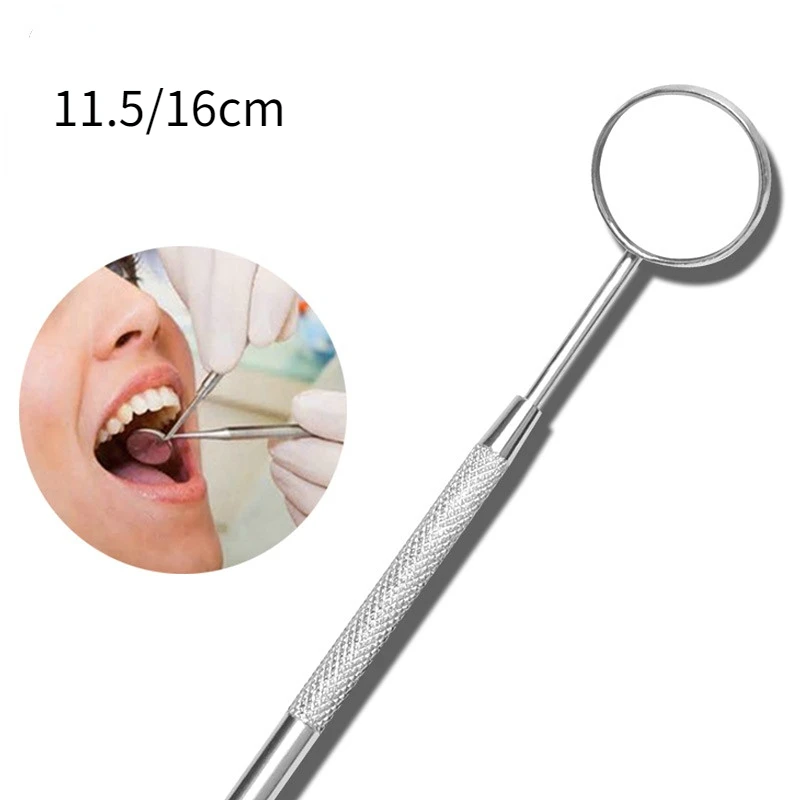 Dental Mouth Mirror Eyelashes Extension Stainless Steel Teeth Whitening Cleaning Oral Care Multifunction Checking Tool 11.5/16cm