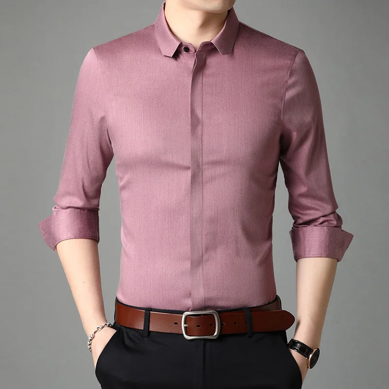 

high quality 2023 new spring and autumn shirt fashion men long-sleeved shirts 9965-217