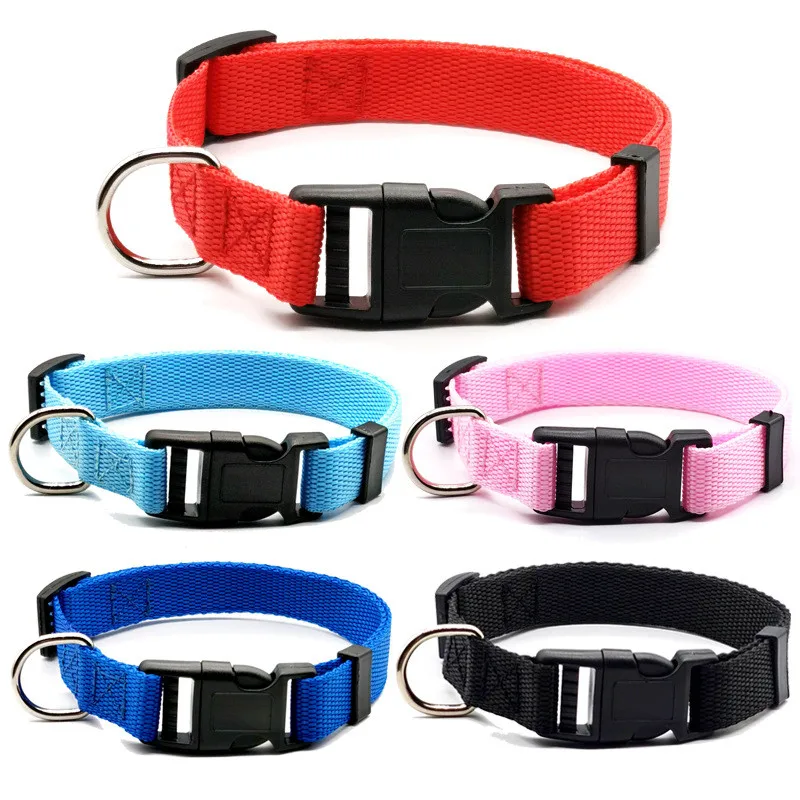 Nylon Dog Collar Belt Big Medium Small Dog Collar Accessories Products Safety Pet Supplies French Bulldog Pug Pitbull Chihuahua