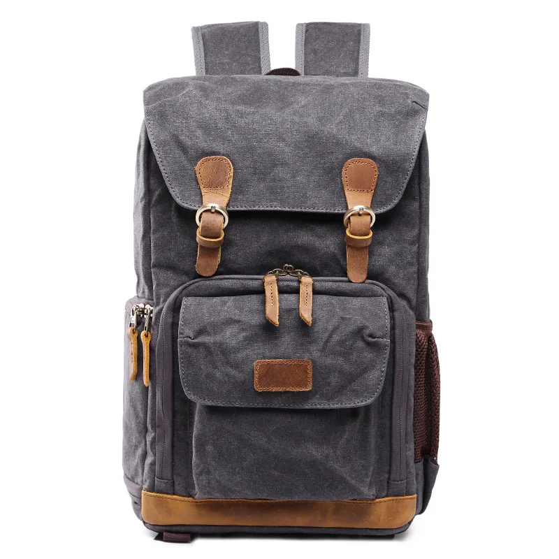 

For Canon Sony Fujifilm Nikon DSLR Bag Batik Canvas Waterproof Camera Backpack Photography Bag Large Outdoor Travel Bag