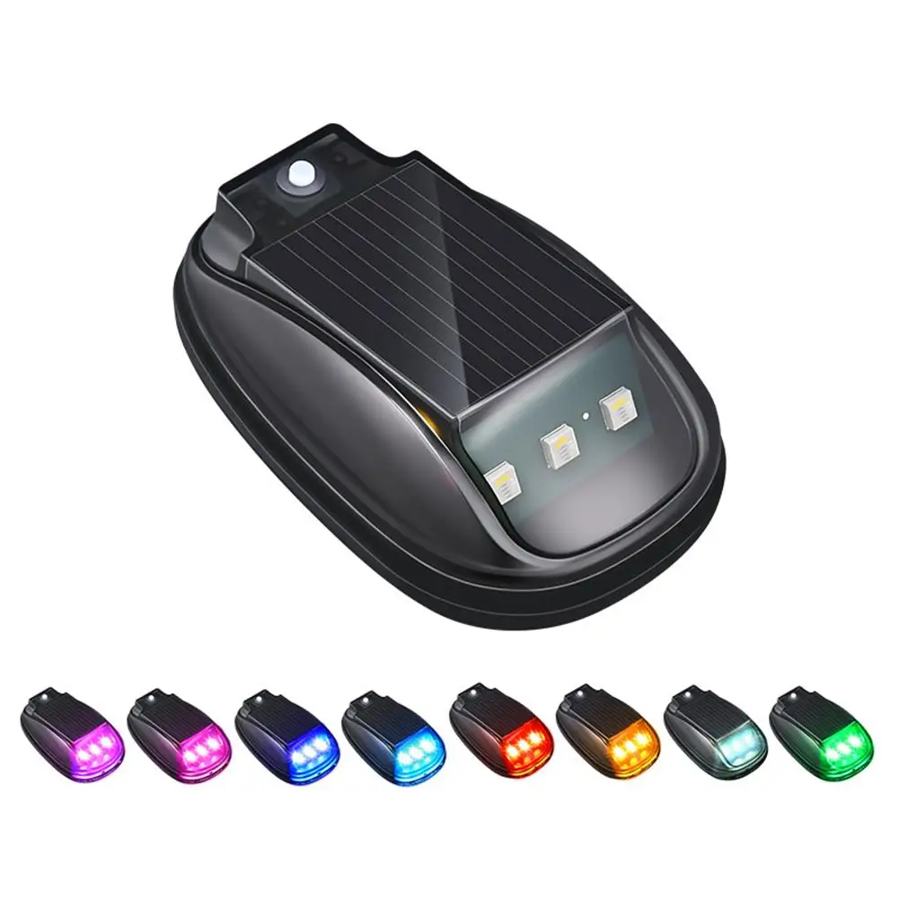 

Автомобильный предупредительный световой сигнал на солнечной энергии, светодиодный пульт дистанционного управления, красочный светильник для мыши на крыше, сигнальный светильник для предотвращения столкновений для автомобиля, грузовика, внедорожника