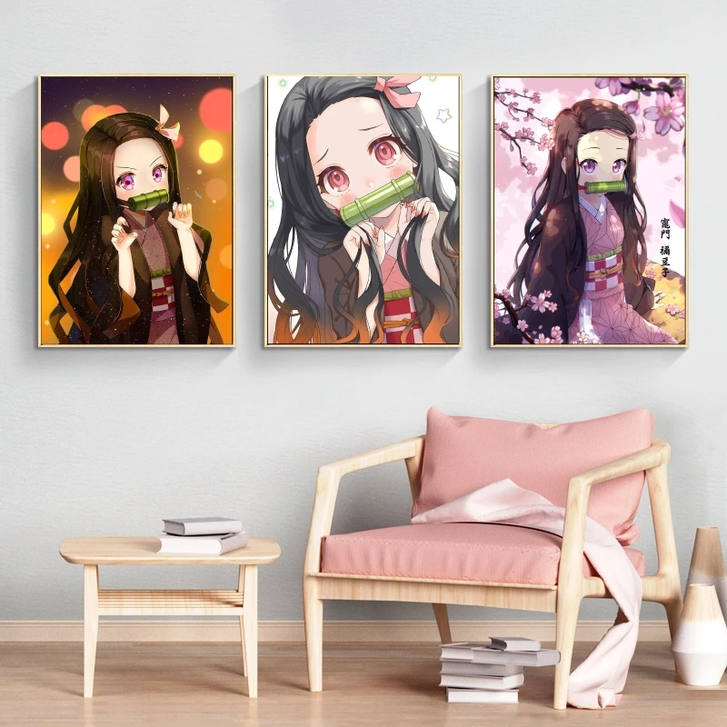 

Demon Slayer Kamado Nezuko Canvas Hd Prints Home Room Painting Wall Stickers Friends Gifts Poster Toys Classic Children's Decor