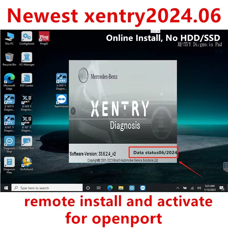 MB Star c4 c5 2024.06 xentry новейшее программное обеспечение v.ediam/X/D.AS/D.TS SSD 360 ГБ + процессор