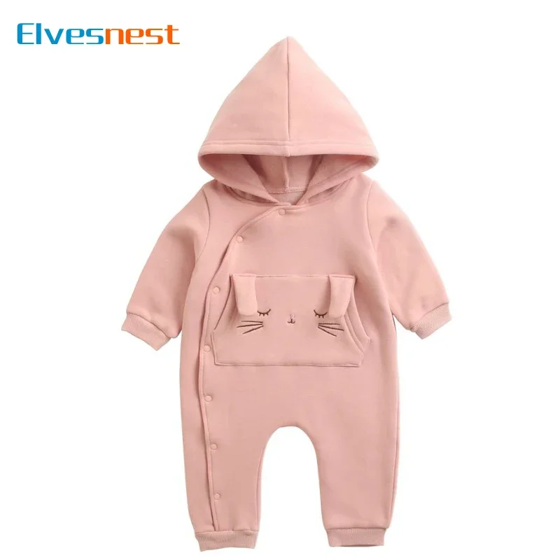 

Cartoon Baby Boy Clothes Cotton Long Sleeve Hooded Baby Girl Romper Spring & Autumn Newborn Clothes Boys Rompers 1-3 Years