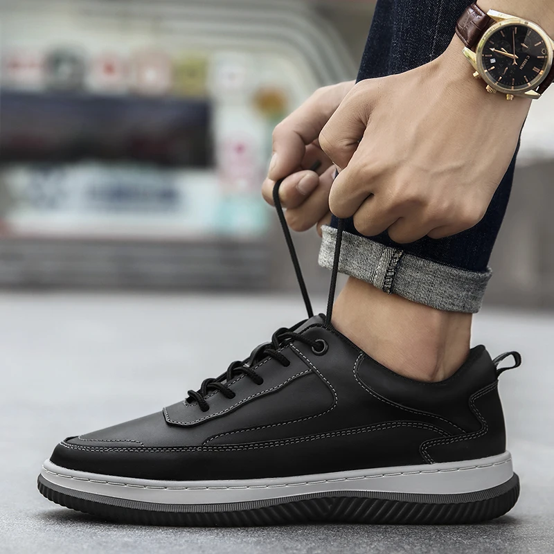 

Fashion Designers Flats Men's Genuine Leather Casual Shoes Black Shoes High Quality Minimalist Shoes Men Shoes S13550-S13556