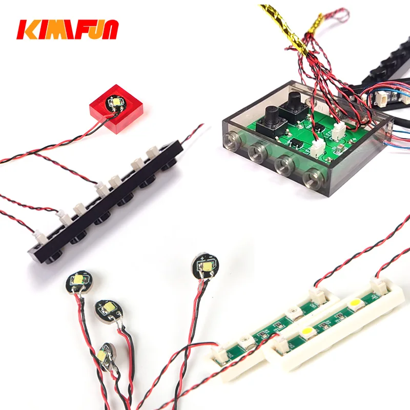 Продажа 12 шт., 1x1x4 светодиодный, 0,8 мм, 2 контакта, строительные блоки, лампа «сделай сам», автомобильный светильник, ночник, город, игрушка для дома 10220/...