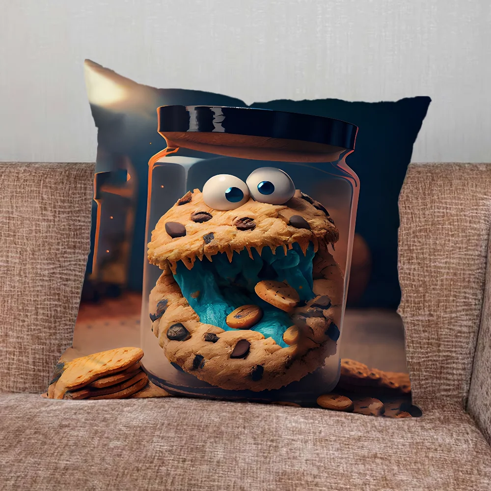 Фото Забавная наволочка C-Cookie-M-Monster для дома, спальни, автомобиля, офиса, украшения, гостиной, дивана, наволочка, подходит №5
