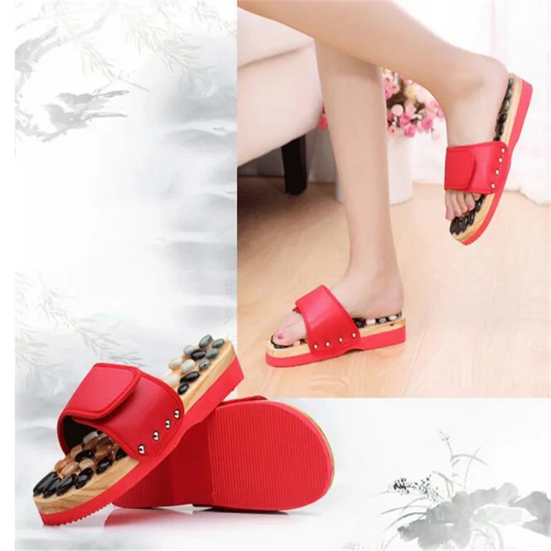 Relaxally акупрессурные тапочки массаж ног с натуральным камнем терапевтический