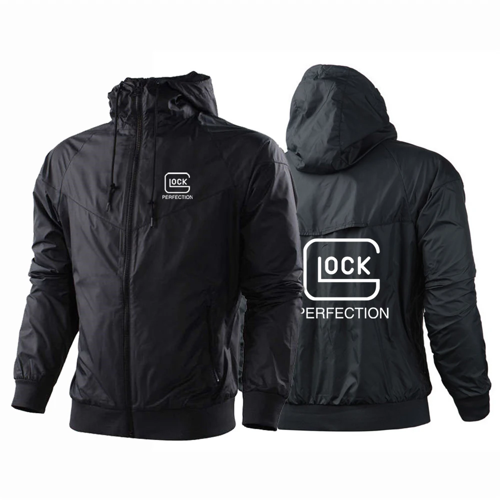 

2022 Glock Perfection Shooting Autumn Winter Men Popular Windbreaker Jacket Hight Quality Outdoor Hooded Male Coat Outwear