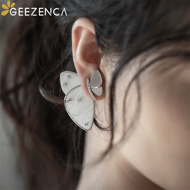 Серьги-гвоздики GEEZENCA из серебра 925