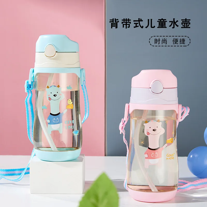 

Детская бутылка для воды ZK45, детские чашки, детская тренировочная бутылка для воды, чашка для кормления с крышкой и соломинкой, милый кувшин ...