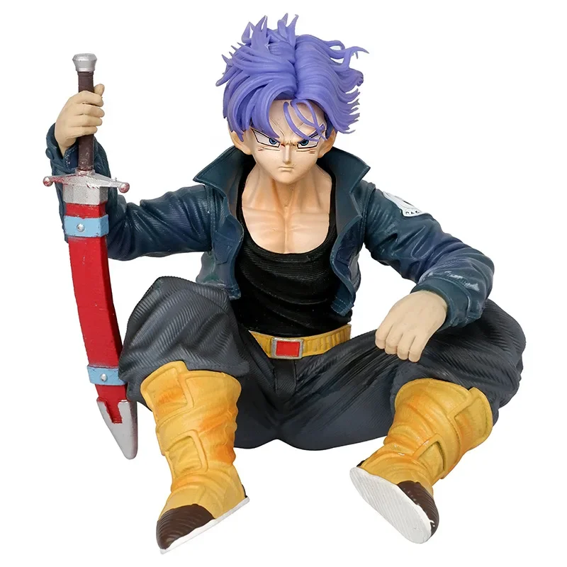 Фото 14 см стволы Dragon Ball, фигурка, статуя, украшения из ПВХ, аниме Super Saiyan, сидячее положение, фигурка Torankusu, модель игрушки