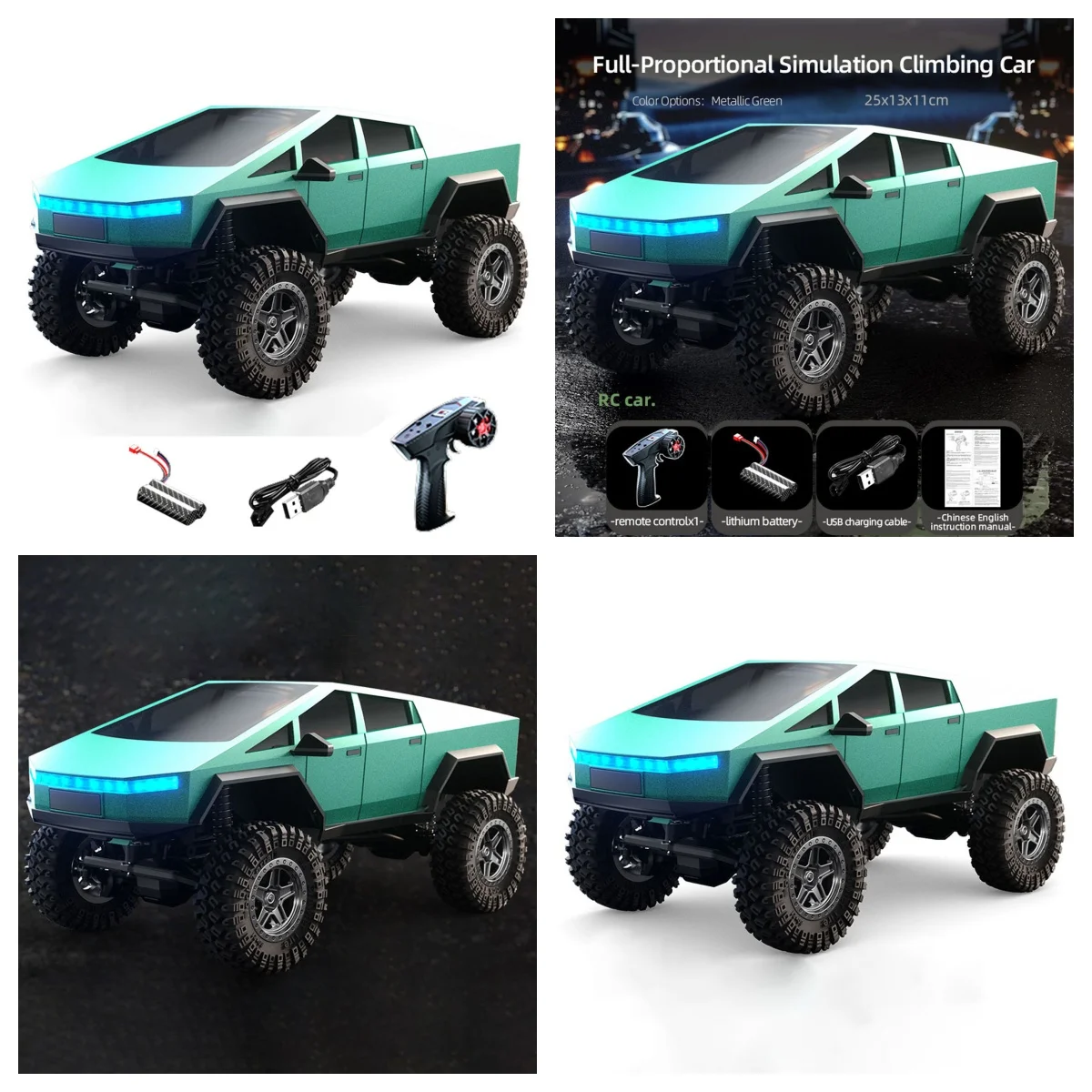 Фото JJRC 1:18 RC Rock Crawler Car C8818 2,4 ГГц с дистанционным управлением, полноприводный альпинистский автомобиль, 2-скоростной матовый двигатель, аккумулятор RTR №2
