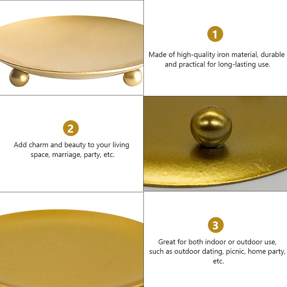 

Holder Plate Holders Stand Pillar Tray Candlestickfor Votive Wax Iron Plates Metal Tealight Bowl Cups Vintage Melt Centerpiece