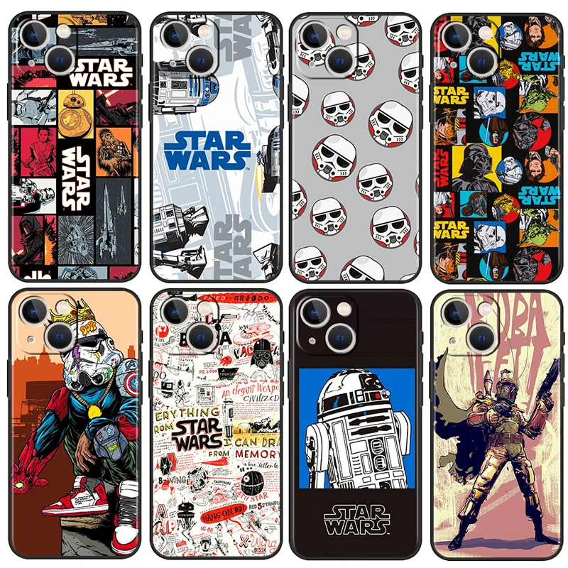 

Star Wars Battle Hero For Apple iPhone 13 12 11 Pro Max Mini XS Max X XR 6S 6 7 8 Plus 5S SE2020 Soft Silicone Black Phone Case
