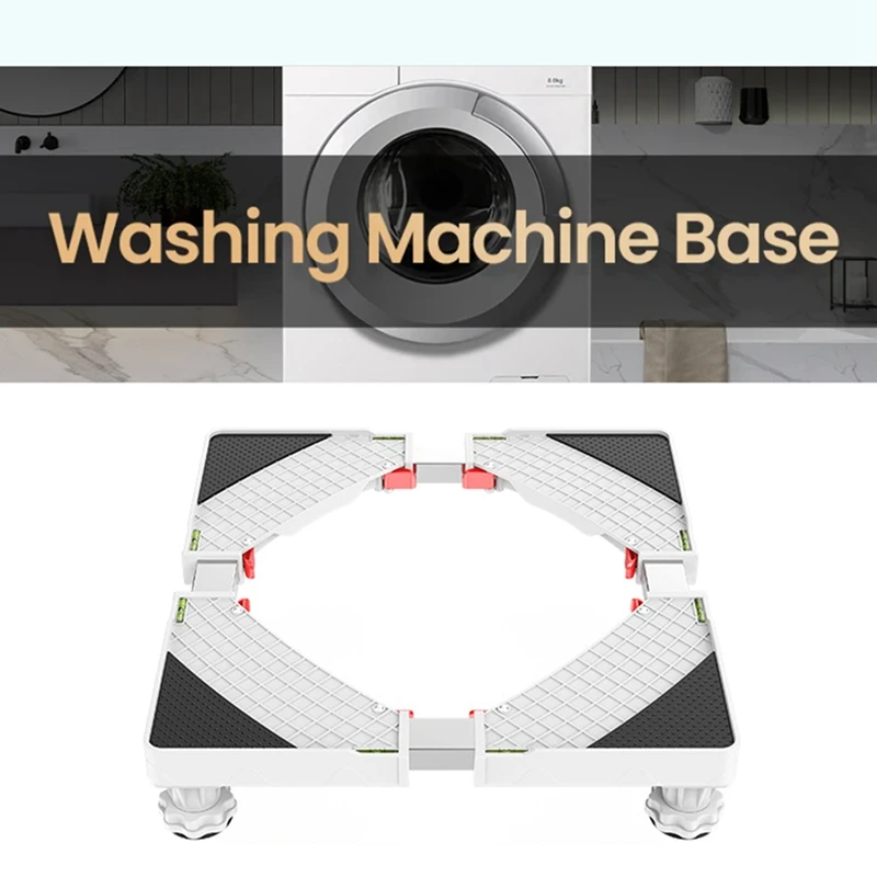 

1 PCS Washing Machine Holder Floor Trolley Adjustable Base For Dryer Refrigerator