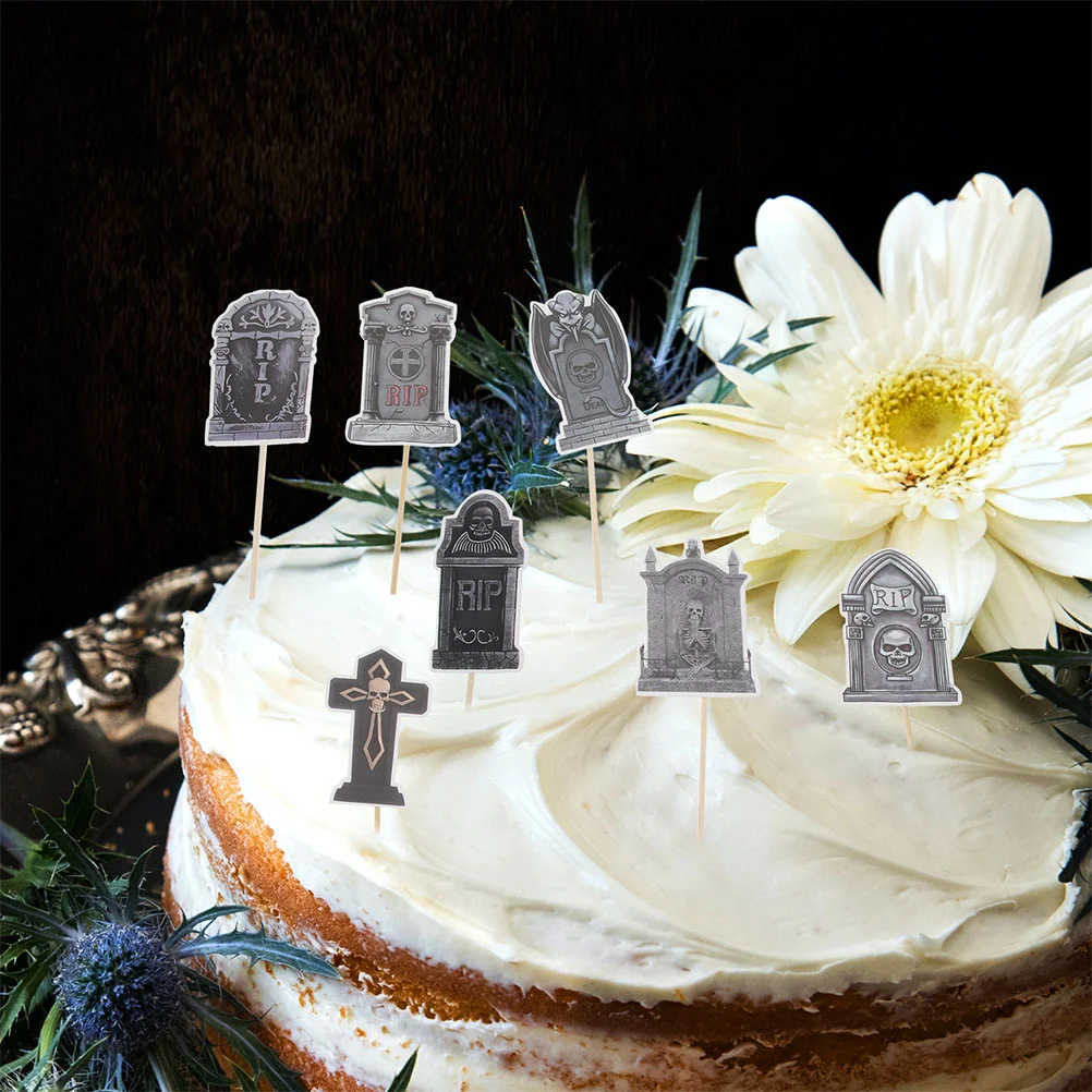 Страшный топпер для торта кладовище топперы кексов слоты надгробия на Хэллоуин