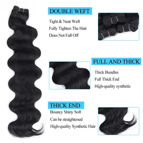 Синтетические пучки волос BUDABUDABUDA 22 дюйма объемная волна светлые