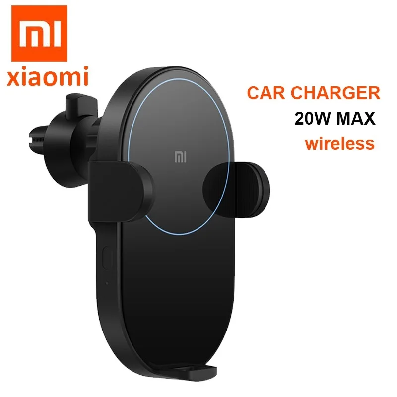 

Original Xiaomi Mijia Qi Wireless Car Charger 20W Max Electric Auto Pinch 2.5D Glass Ring Lit For Mi 9 MIX 2S iPhone X XS MAX