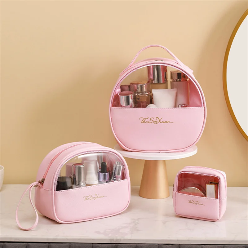 

Женская портативная дорожная косметичка, прозрачная водонепроницаемая сумка для хранения косметики, вместительный косметический Органайзер, косметичка