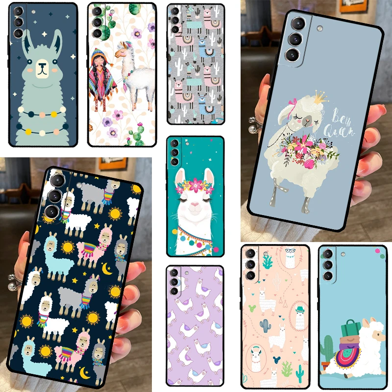 Милый чехол с ламой для Samsung Galaxy S23 Ultra S20 FE S21 FE Note 10 20 S8 S9 S10 Plus S22 Ультра чехол