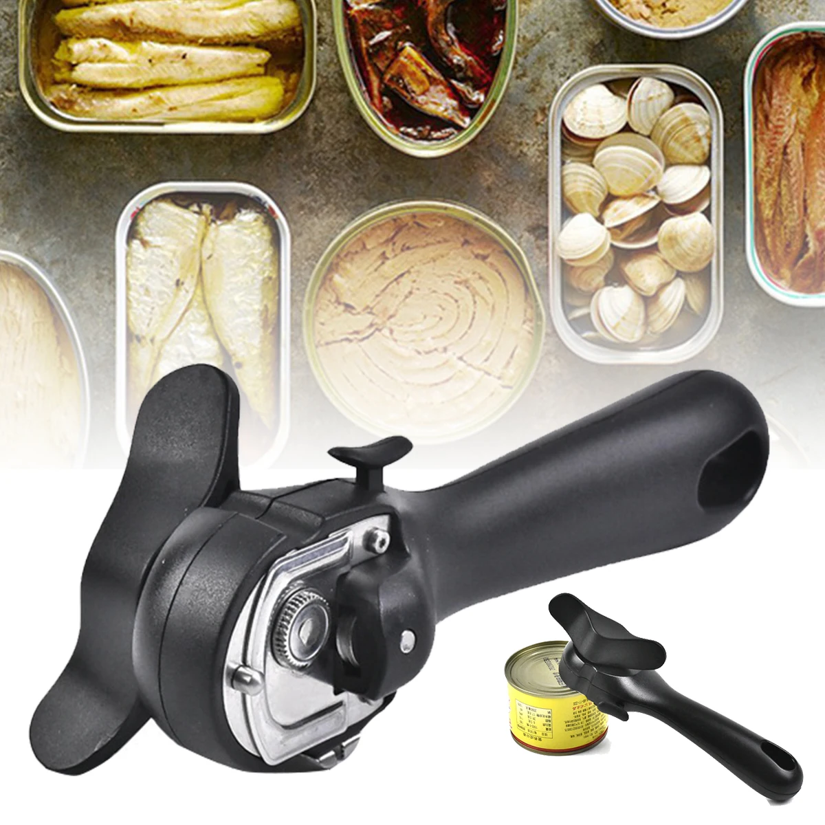 

NEW Auto Safety Lid Lifter Portable Can Opener Handheld Side Cutting Can Opener Food Grade Stainless Steel Smooth Edge Can