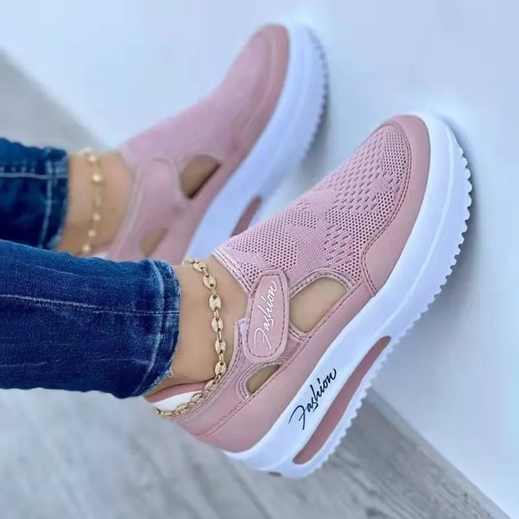 

2023 Spring Ladies Sneakers Thick Sole Casual Breathable Sports Design Vulcanized Shoes Fashion Outdoor Comfort Shoes Women