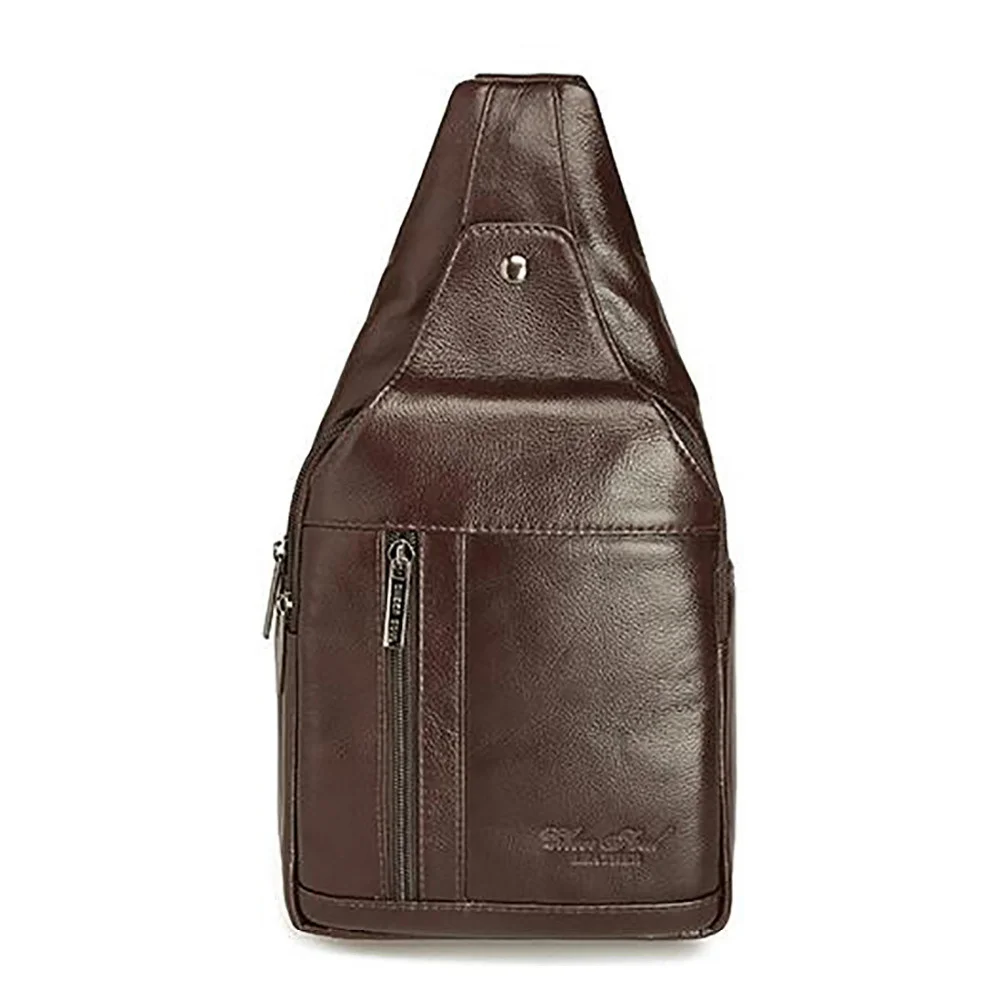 Нагрудная Сумка-слинг из натуральной воловьей кожи для мужчин модные сумочки