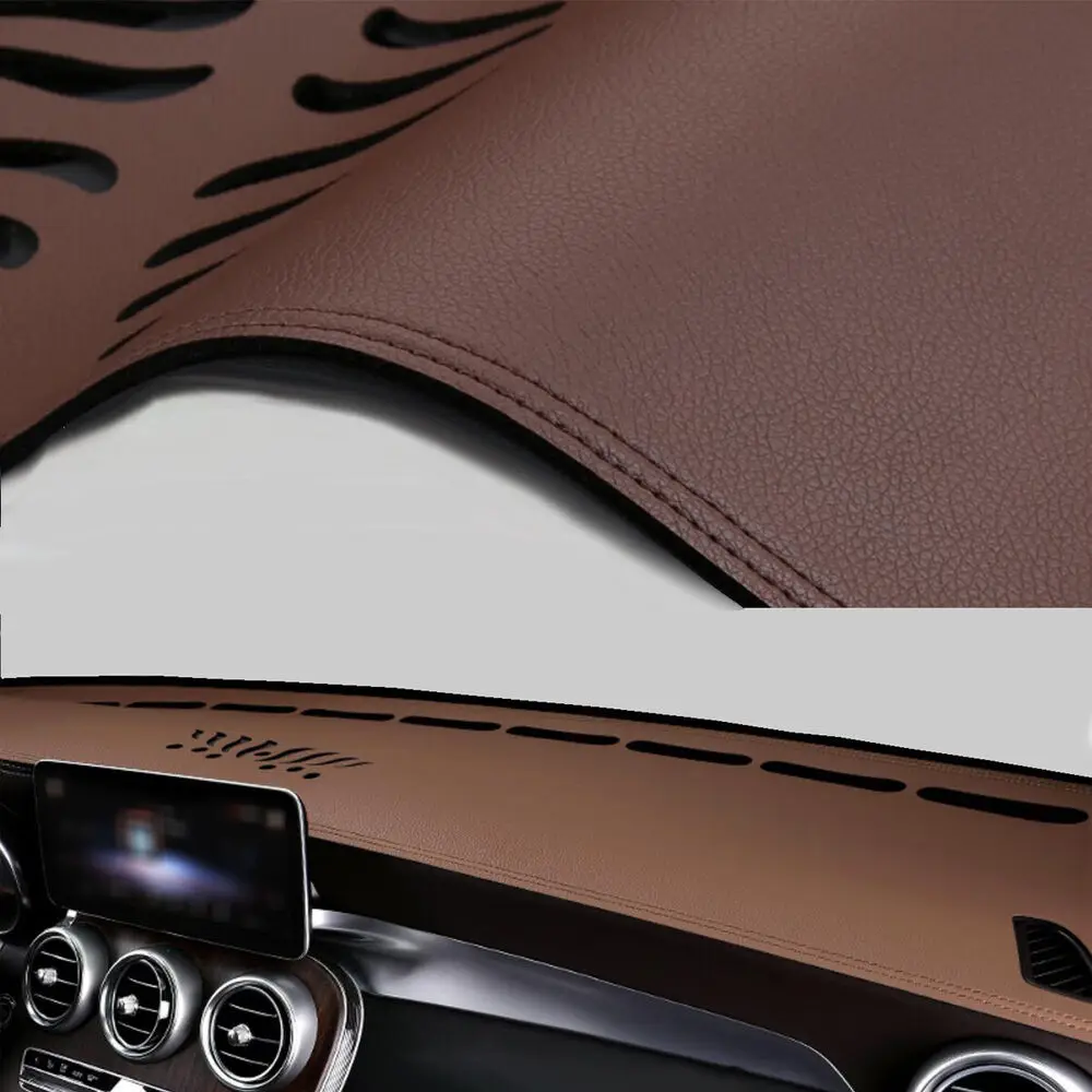 

Leather Brown Dashboard Cover Dash Pretector Mat For Toyota C-HR CHR 2017-2022