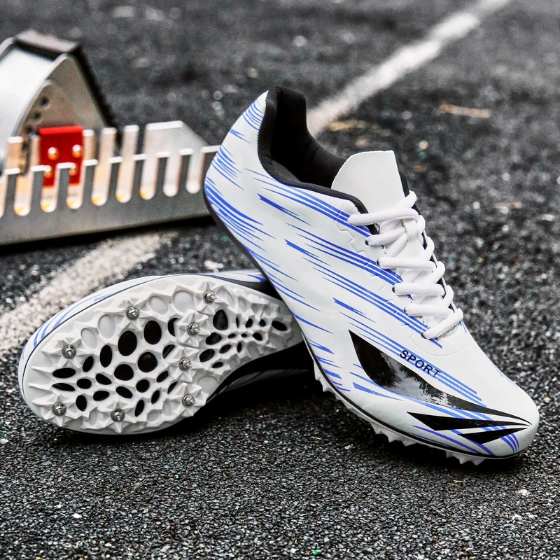 Professional Couples Track and Field Shoes Men Spikes Shoes Athletics Woman Spring Summer Lightweight Men Running Nails Sneakers