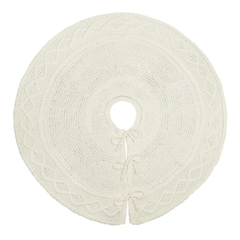 Праздничный вязаный чехол на елку вязаная юбка в деревенском стиле комплект с