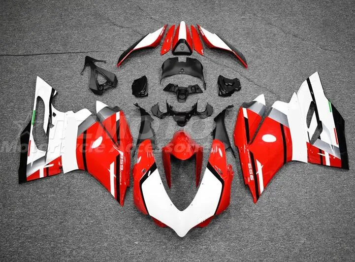 

Комплект обтекателей для мотоцикла из АБС-пластика, подходит для DUCATI 959, 1299, 2016, 2017, 2018, 16, 17, 18, комплект обтекателей красного и белого цветов