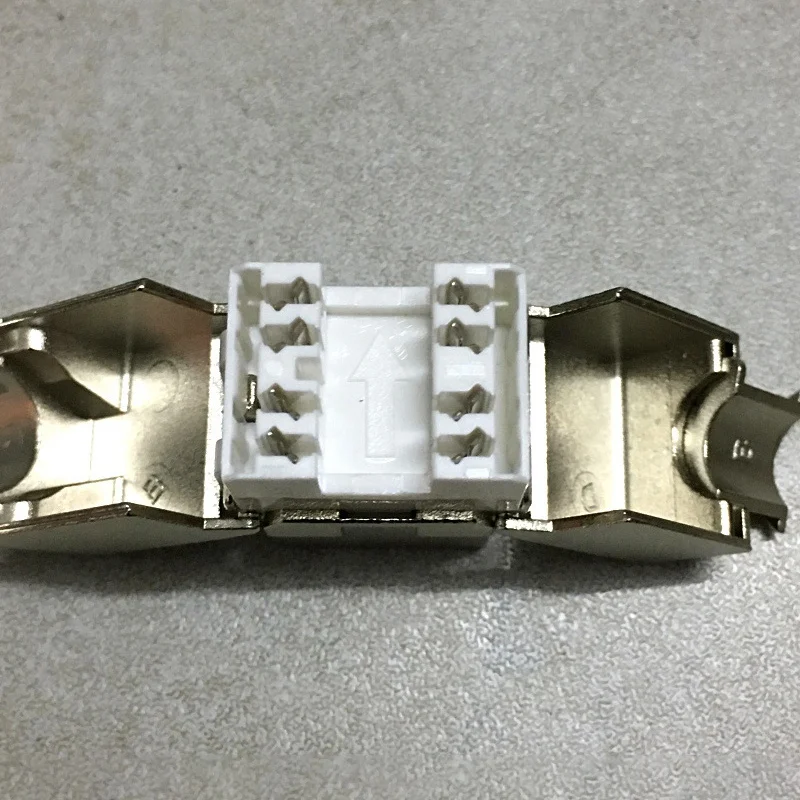 Без инструментов RJ45 Keystone Cat7 Cat6a Экранированный модуль из цинкового сплава FTP 10 ГБ