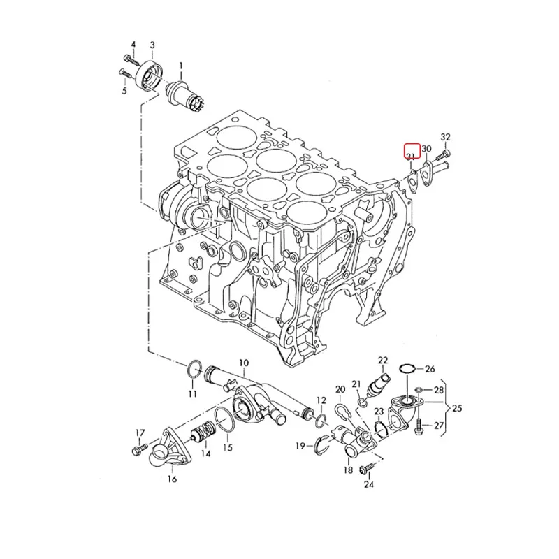 Aluminium Engine Coolant Flange Connecting Pipe 03H121145A 03H121144A For AUDI Q7 VW CC Passat Phaeton Touareg 03H 121 145 A