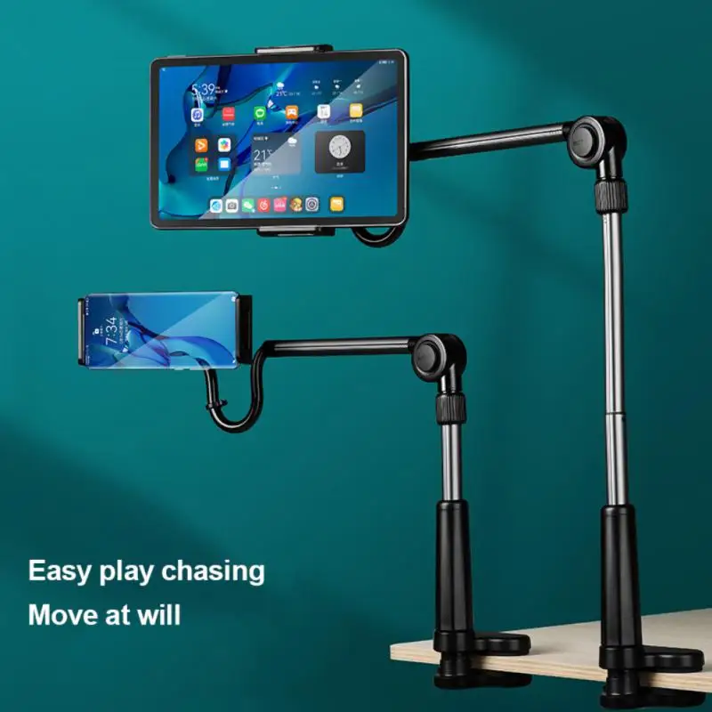 

Long Arm Table Stand Holder Aluminum Lazy Tablet Phone Holder Universal Desktop Phone Clip Bedside Stand For IPhone IPad Samaung