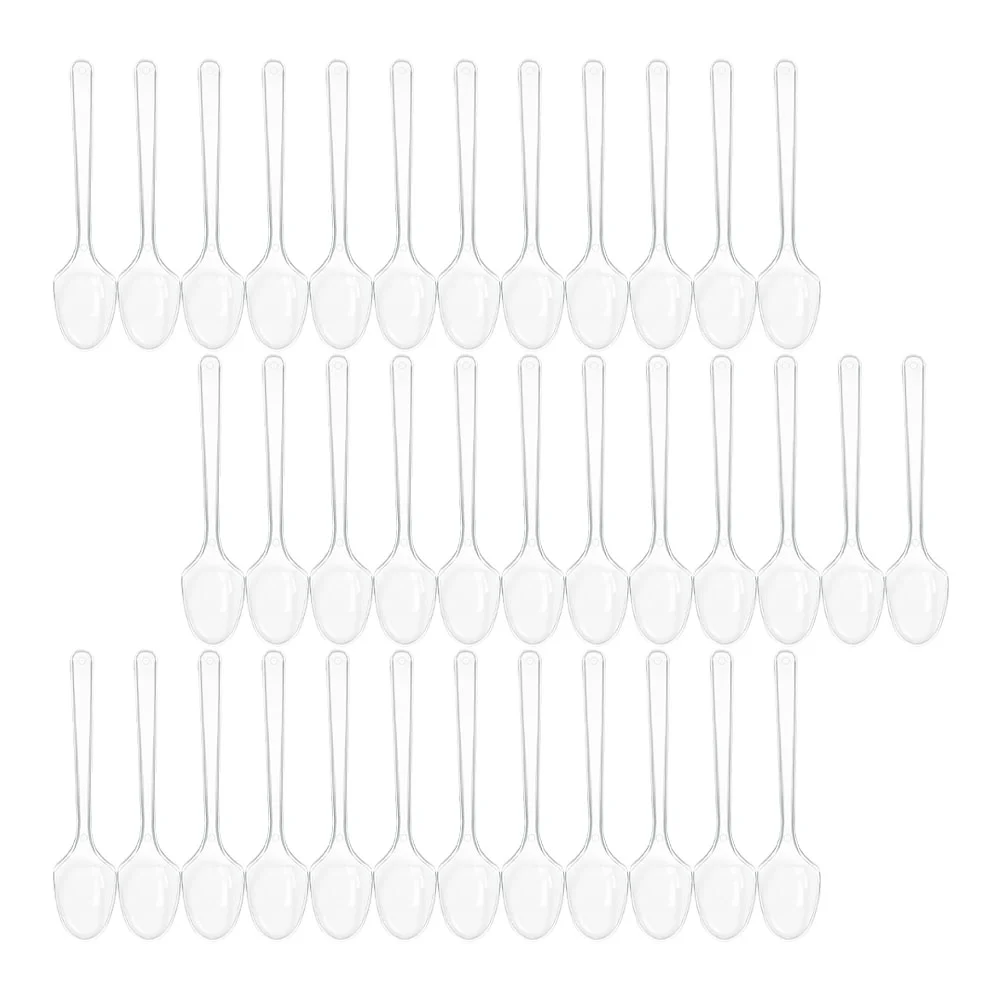 

200pcs Useful White Ice Cream Spoons Disposable Spoons for Dessert Cupcake Party