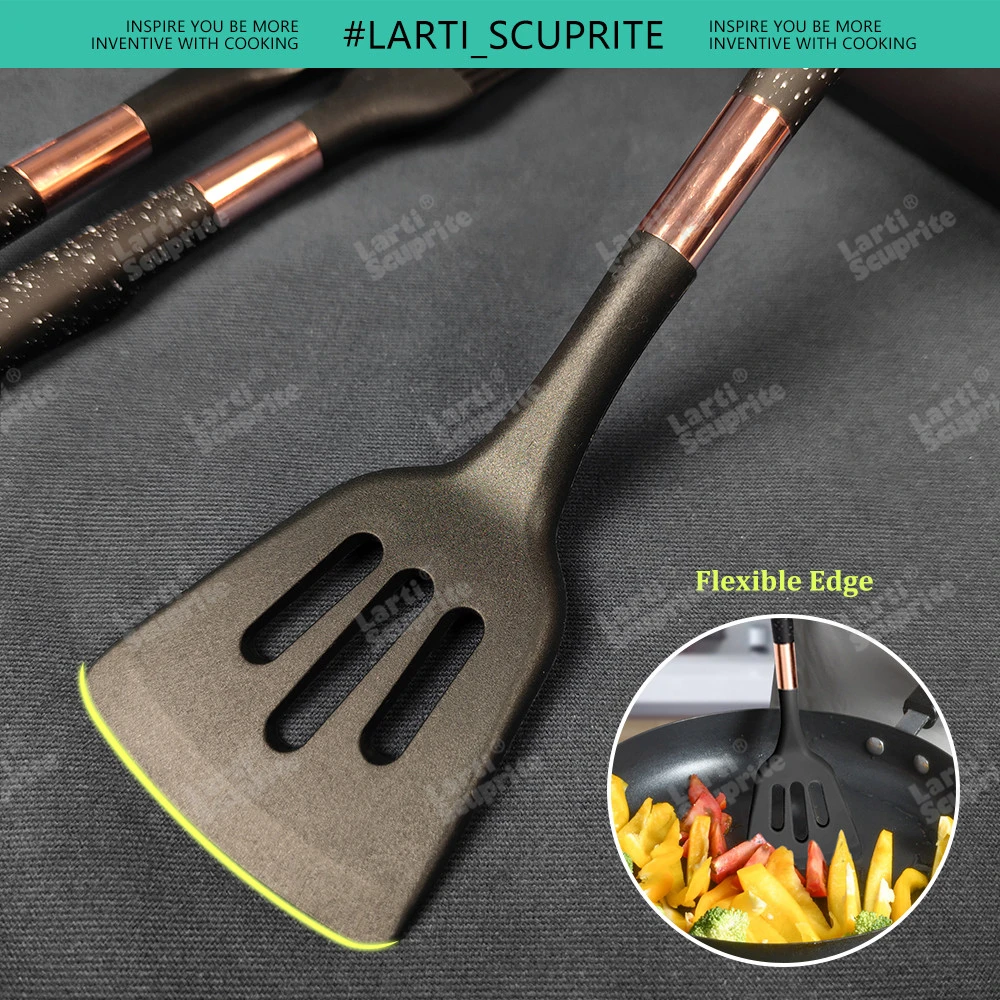 Купить Набор кухонной утвари из силикона с покрытием из розового золота Продажа Набор кухонной утвари из силикона с покрытием из розового золота