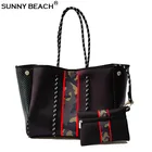 Женская наплечная сумка, из неопрена, большая, для офиса