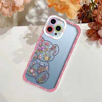 flower leaf phone case for iphone 11 pro max 13 12 mini xs x xr 7 8 plus se 2020 2022 transparent soft tpu back shell covers