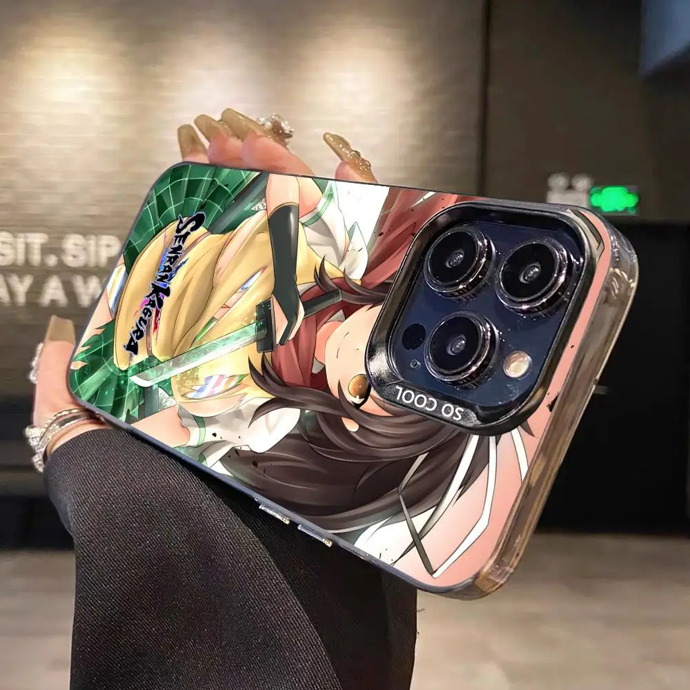 Чехол для телефона Senran Kagura Asuka iPhone 16 15 14 13 12 11 X XR XS 8 7 Pro Max Plus серебристый цвет чехол